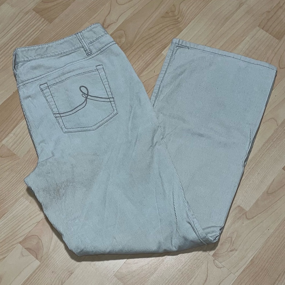 Loft Original Boot Cream Corduroy Jeans Size 14
